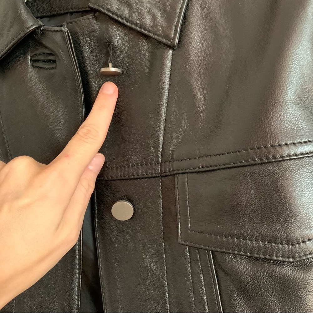 SOLD Y2K genuine leather jacket - Picture 3 of 6